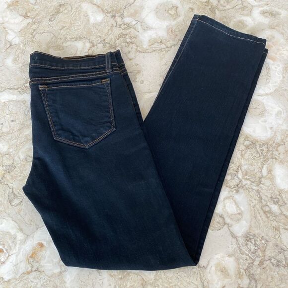 J Brand Curvy Fit Cigarette Leg Ink Wash (Dark Blue) Denim Stretch Jeans - Picture 8 of 12